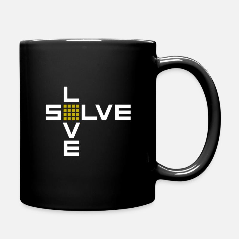 4x4 solve love. Cubing-Cube-Cuber-Speedcubing - Full Colour Mug - black