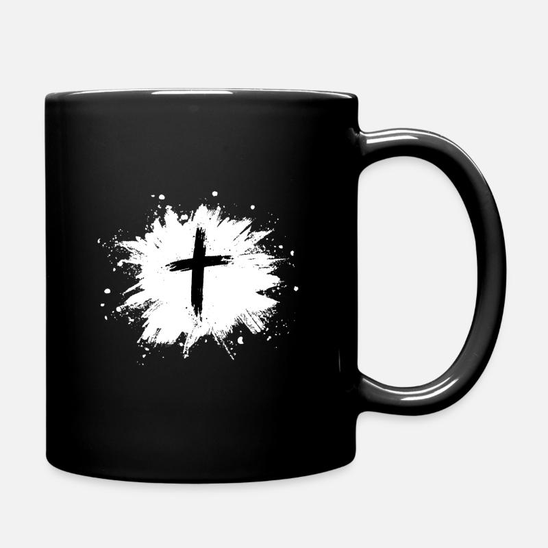 Christlicher Glaube Jesus Kreuz - Tasse einfarbig - Schwarz