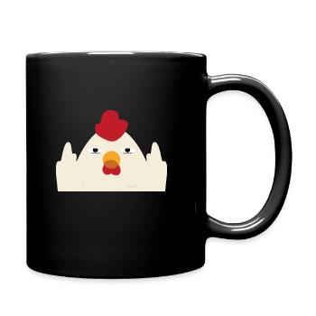 the finger - Full Colour Mug - black - Right