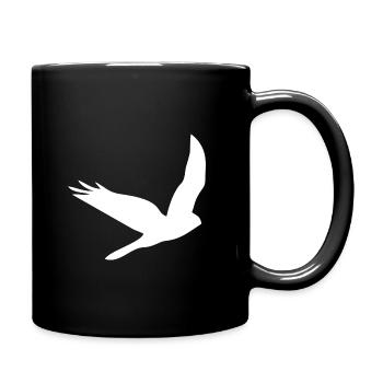 Vogel Adler Vögel Fliegen - Tasse einfarbig - Schwarz - Rechts
