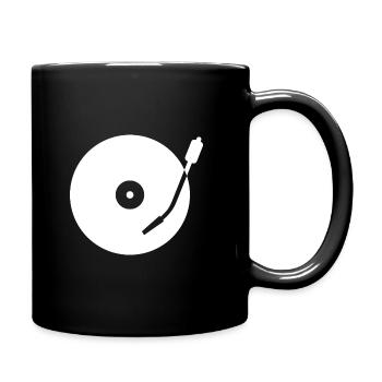Turntable, Techno House Rave Hardstyle Trance - Tasse einfarbig - Schwarz - Rechts