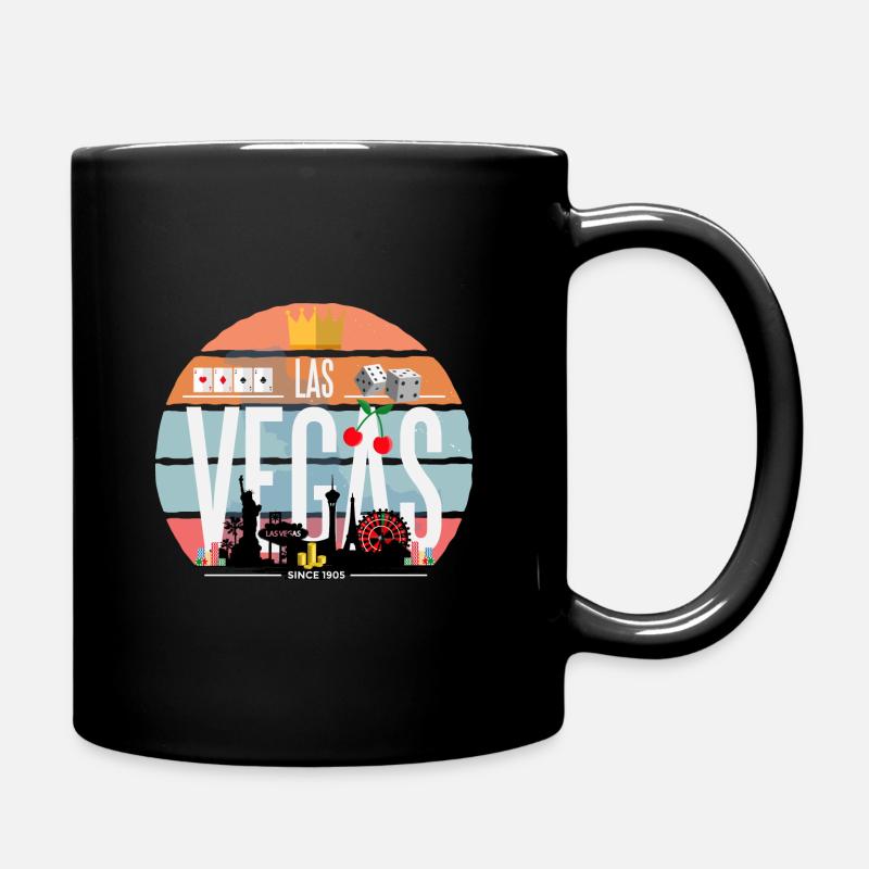 Las Vegas - Tasse einfarbig - Schwarz