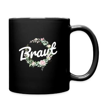 Braut Junggesellenabschied Hochzeit Braut Geschenk - Tasse einfarbig - Schwarz - Rechts
