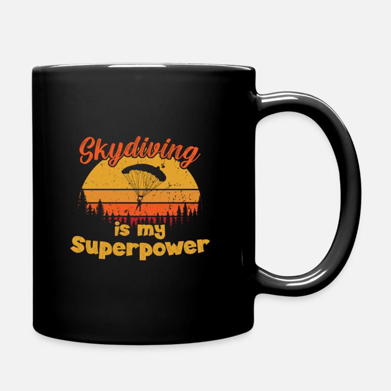 Le parachutisme est mon superpouvoir / Fallschirmspringen - Mug uni - noir