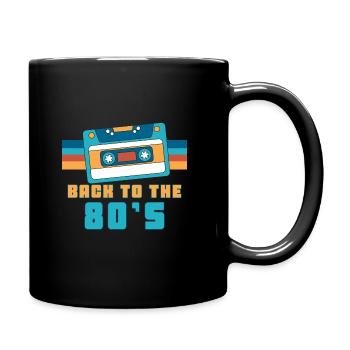 Cassette Back To 80's Gift 80s Party - Full Colour Mug - black - Right