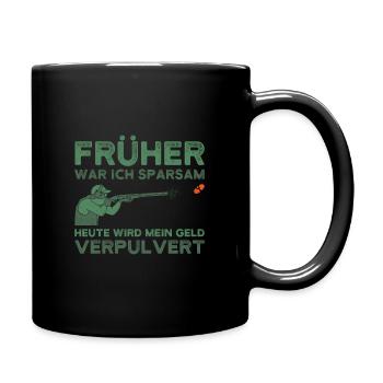 Tontaubenschießen Wurfscheiben Schiessen - Tasse einfarbig - Schwarz - Rechts
