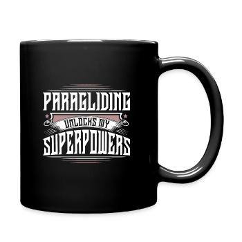 Paragliding Unlocks My Superpowers Paraglider Para - Tasse einfarbig - Schwarz - Rechts