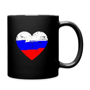 Drapeau du cœur de la Russie - Mug uni - noir - Droite