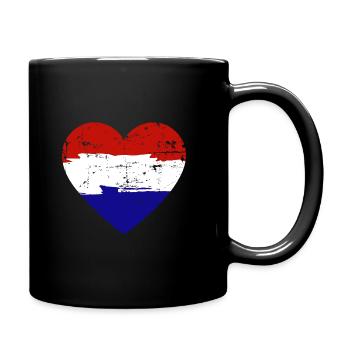 Drapeau du cœur des Pays-Bas - Mug uni - noir - Droite