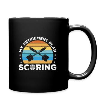 My Retirement Plan Scoring Dart Player Darting Tri - Full Colour Mug - black - Right
