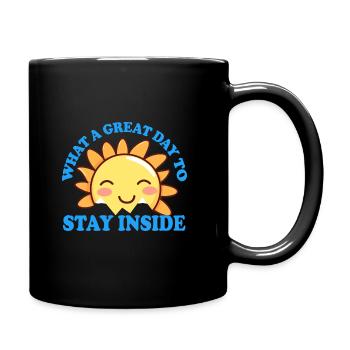 SONNE SONNENSCHEIN SONNENBLUME - Tasse einfarbig - Schwarz - Rechts