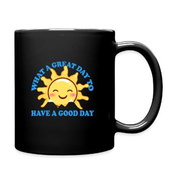 SONNE SONNENSCHEIN SONNENBLUME - Tasse einfarbig - Schwarz - Rechts