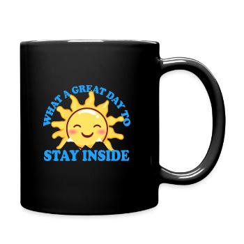 SONNE SONNENSCHEIN SONNENBLUME - Tasse einfarbig - Schwarz - Rechts