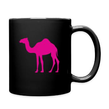 Pinkes Kamel - Tasse einfarbig - Schwarz - Rechts