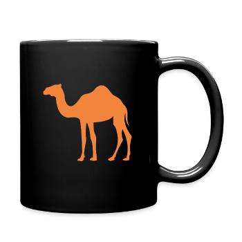 Oranges Kamel - Tasse einfarbig - Schwarz - Rechts