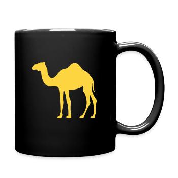 Gelbes Kamel - Tasse einfarbig - Schwarz - Rechts