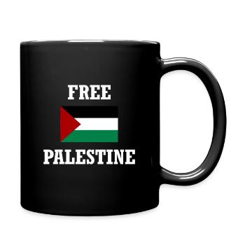 Befreit Palästina - Tasse einfarbig - Schwarz - Rechts