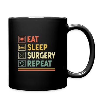 Manger Chirurgie du sommeil Chirurgien répétitif Chirurgie chirurgicale - Mug uni - noir - Droite