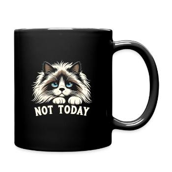 Not Today Ragdoll Cat Lover Ragdolls - Full Colour Mug - black - Right