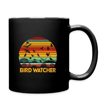 Bird Watcher Birds Birdwatching Birdwatcher Birder - Full Colour Mug - black - Right