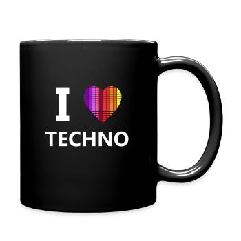 I Love Techno Schranzen Rave - Mug uni - noir - Droite