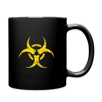 Biohazard Symbole Corona Virus idée cadeau avertissement - Mug uni - noir - Droite