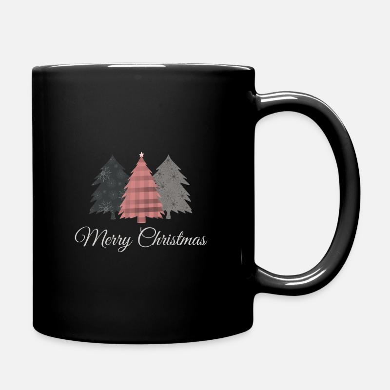 Trendy Merry Christmas - Full Colour Mug - black