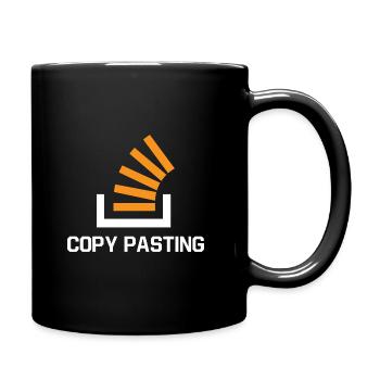 Copy Pasting Programming Coder Software Developer - Tasse einfarbig - Schwarz - Rechts