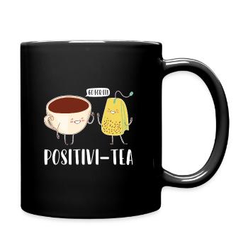 Go For It Positivi-tea Tea Drinking Tea Brewing Cu - Tasse einfarbig - Schwarz - Rechts