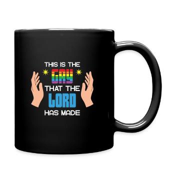 LBGT Flag Gay Pride C’est le Gay que le Seigneur - Mug uni - noir - Droite