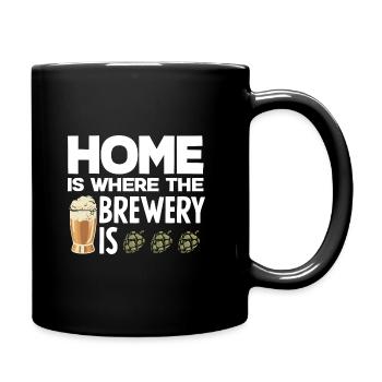 Home Is Where The Brewery Is Homebrewing Craftbeer - Tasse einfarbig - Schwarz - Rechts