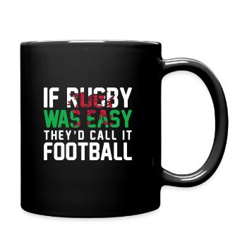 Cadeau de rugby du Pays de Galles Drapeau gallois - Mug uni - noir - Droite