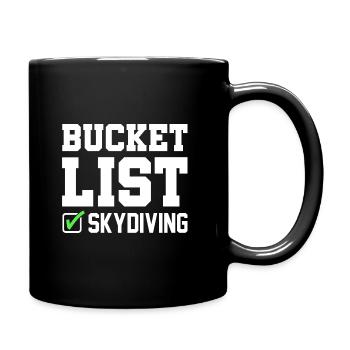 Bucket List Paragliding Parachute Paraglider Skydi - Tasse einfarbig - Schwarz - Rechts