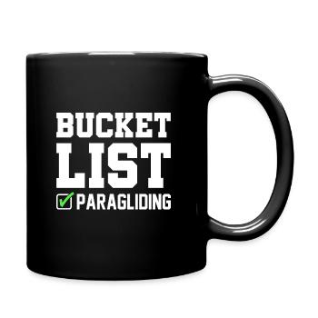 Bucket List Paragliding Parachute Paraglider Skydi - Tasse einfarbig - Schwarz - Rechts
