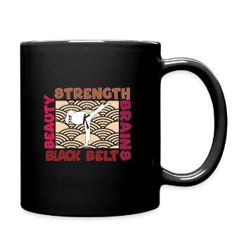 Karate Black Belt Boxing Sports - Full Colour Mug - black - Right