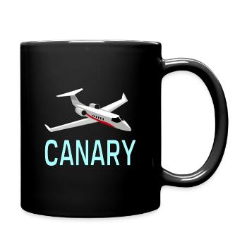 Aviation Canary Jet - Full Colour Mug - black - Right