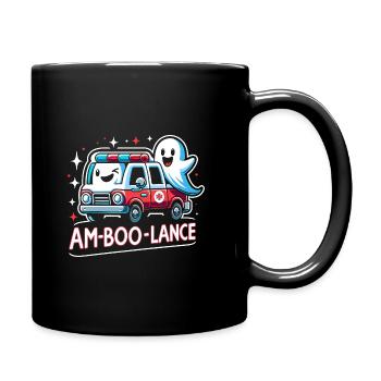 Am-Boo-Lance Krankenwagenfahrer Rettungssanitäter EMS Hallo - Tasse einfarbig - Schwarz - Rechts