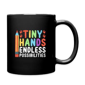 Petites mains, possibilités infinies Professeur d’école - Mug uni - noir - Droite