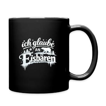 Ich glaube an Eisbären, späthi, Sarah - Tasse einfarbig - Schwarz - Rechts