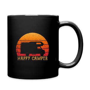 Cadeau de caravane camping-car Happy Camper Camping - Mug uni - noir - Droite