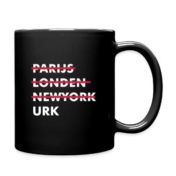 Urk, stolz auf mein Dorf - Tasse einfarbig - Schwarz - Rechts