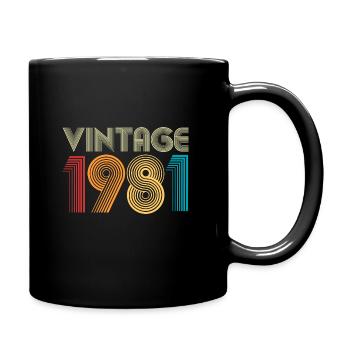 Vintage 1981 - Mug uni - noir - Droite