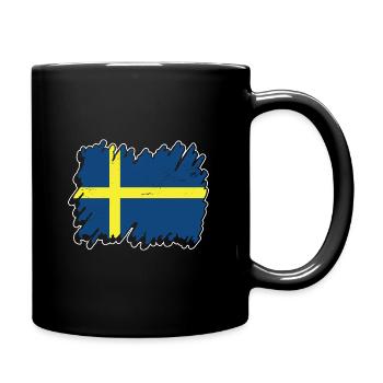 Sweden Design for Sweden Fans - Full Colour Mug - black - Right