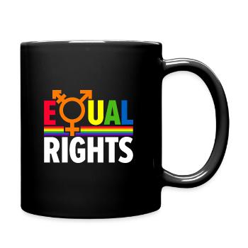 Equal Rights Gay Pride Rainbow Bisexual Love Lgbtq - Tasse einfarbig - Schwarz - Rechts