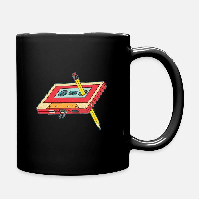 Kassette Bleistift Vintage Geschenk 80er 90s Party - Tasse einfarbig - Schwarz