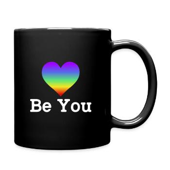 Be You Gay Pride Lgbtq Rainbow Transgender Bisexua - Tasse einfarbig - Schwarz - Rechts
