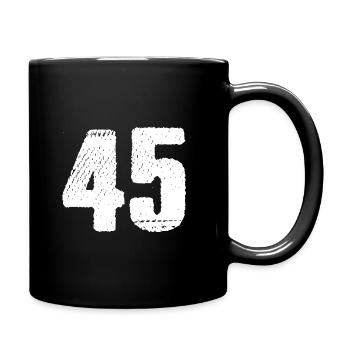 45 Zahl Trikot - Tasse einfarbig - Schwarz - Rechts