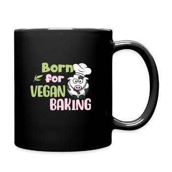 Born for Vegan Baking - Tasse einfarbig - Schwarz - Rechts