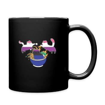LBGT Flag Gay Pride Human Cats Lover - Mug uni - noir - Droite