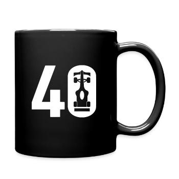 40 Formel Motorsport - Tasse einfarbig - Schwarz - Rechts